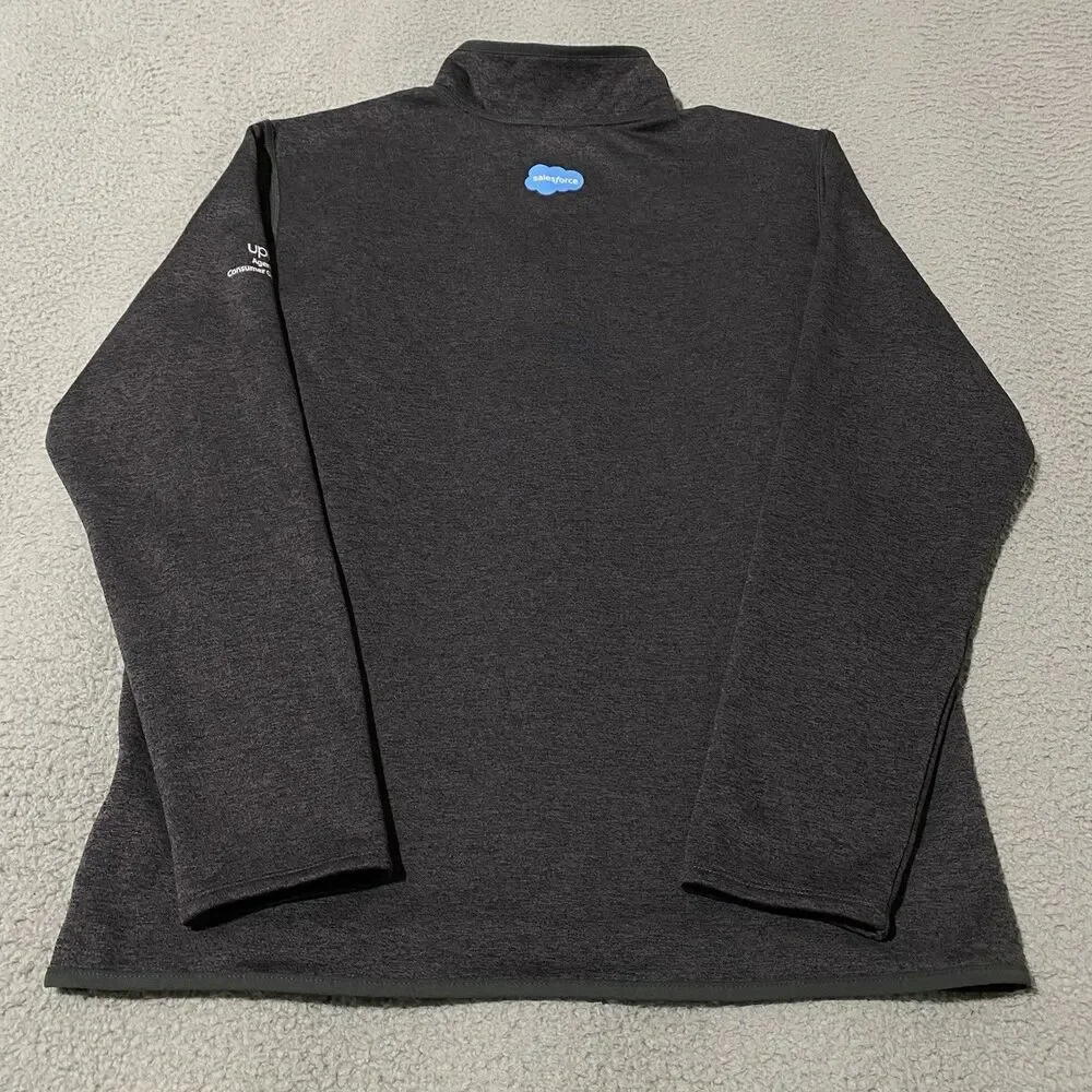 Salesforce Agentforce Pullover North Face Men Large Gray 1/4 Zip Employee Office